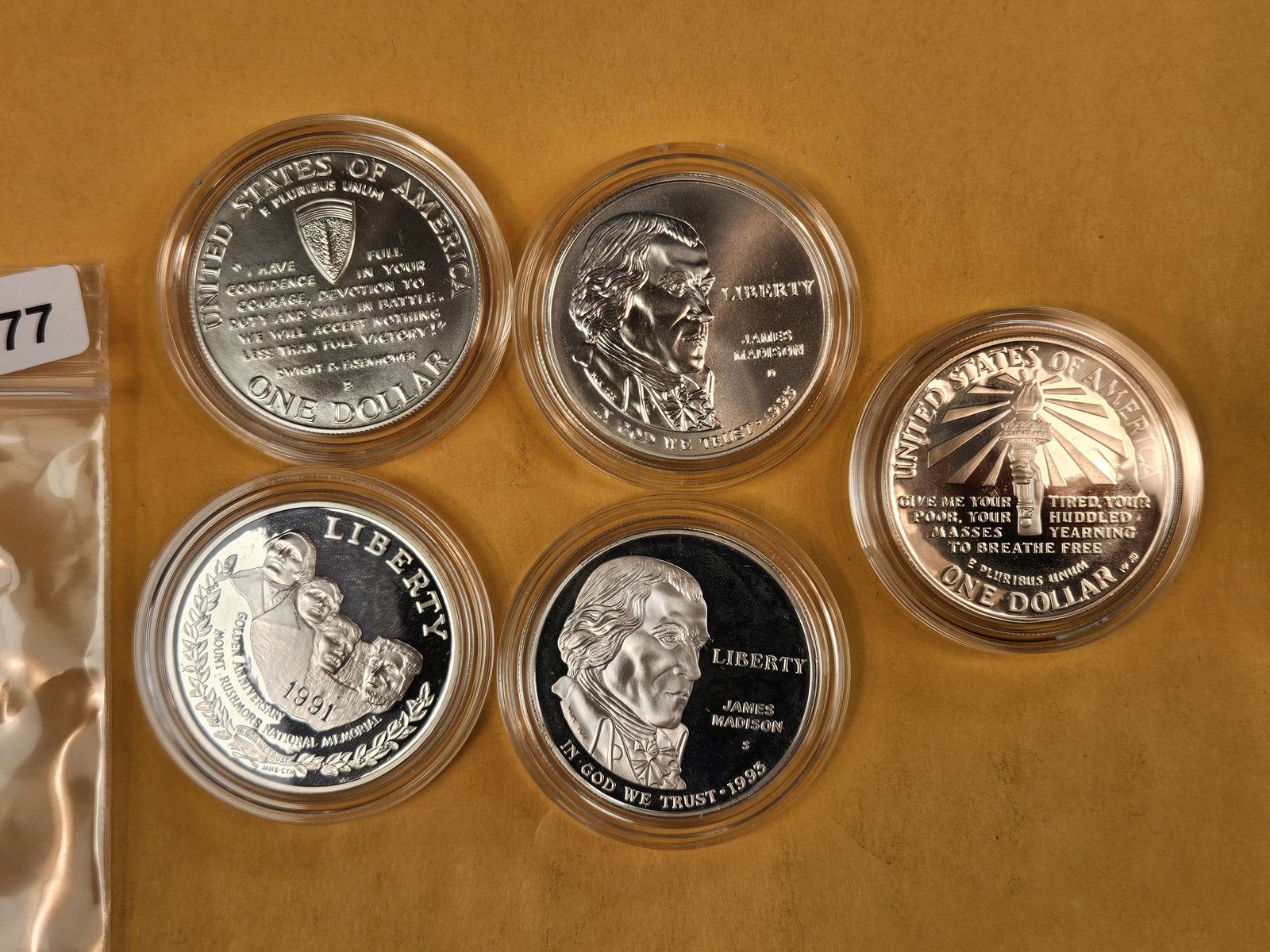 Five GEM Commemorative Silver Dollars - 2
