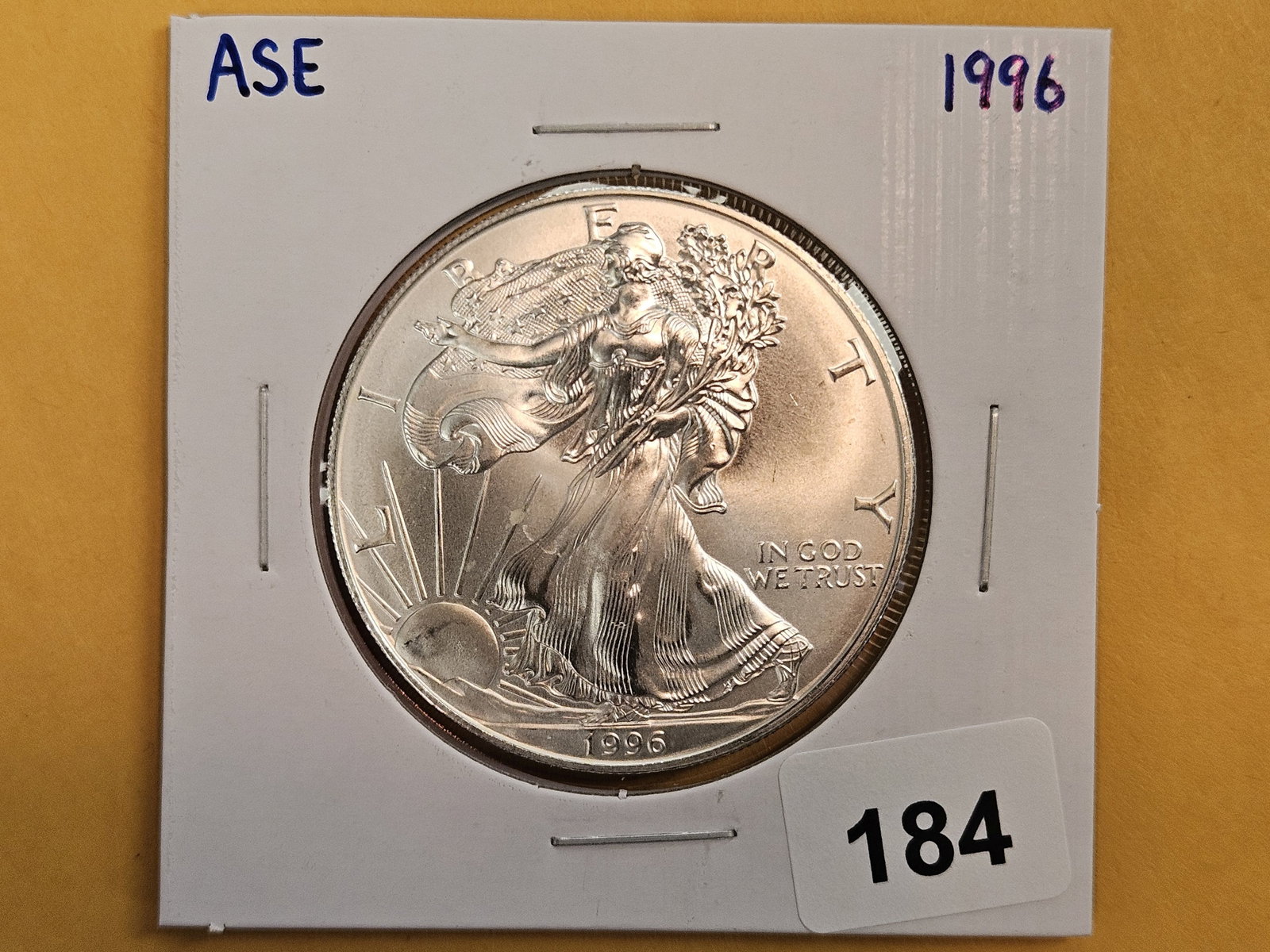 GEM Brilliant Uncirculated 1996 American Silver Eagle: Roll Fresh