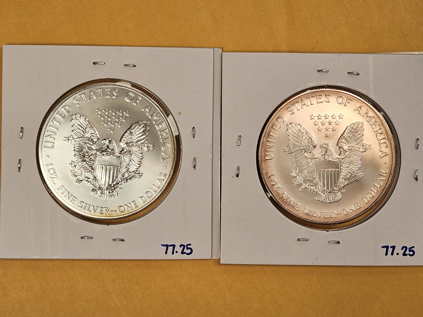 Two GEM Brilliant Uncirculated American Silver Eagles - 2