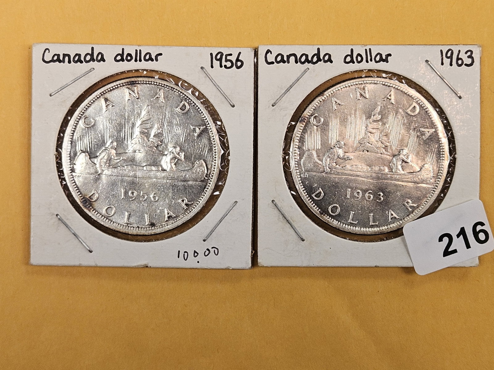 Two Canadian Silver Dollars (1 of 2)