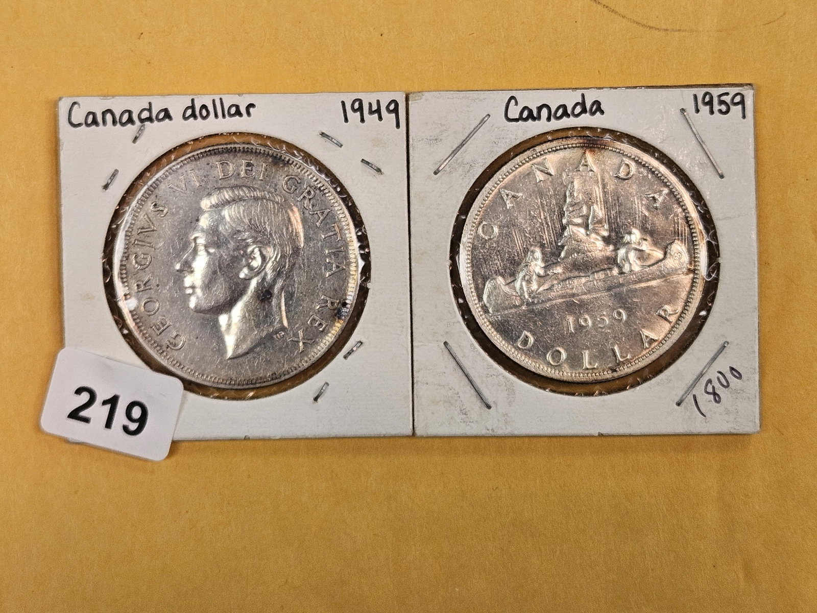 Two Canadian Silver Dollars (1 of 2)