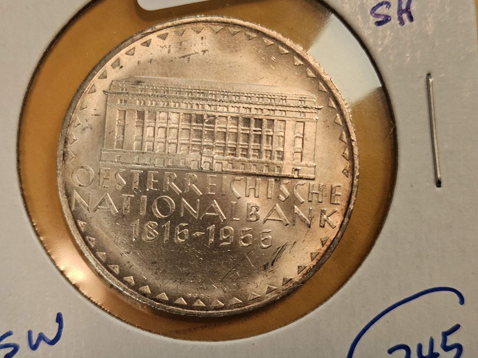 GEM 1965 Austria Silver 50 schillings: Lightly toned