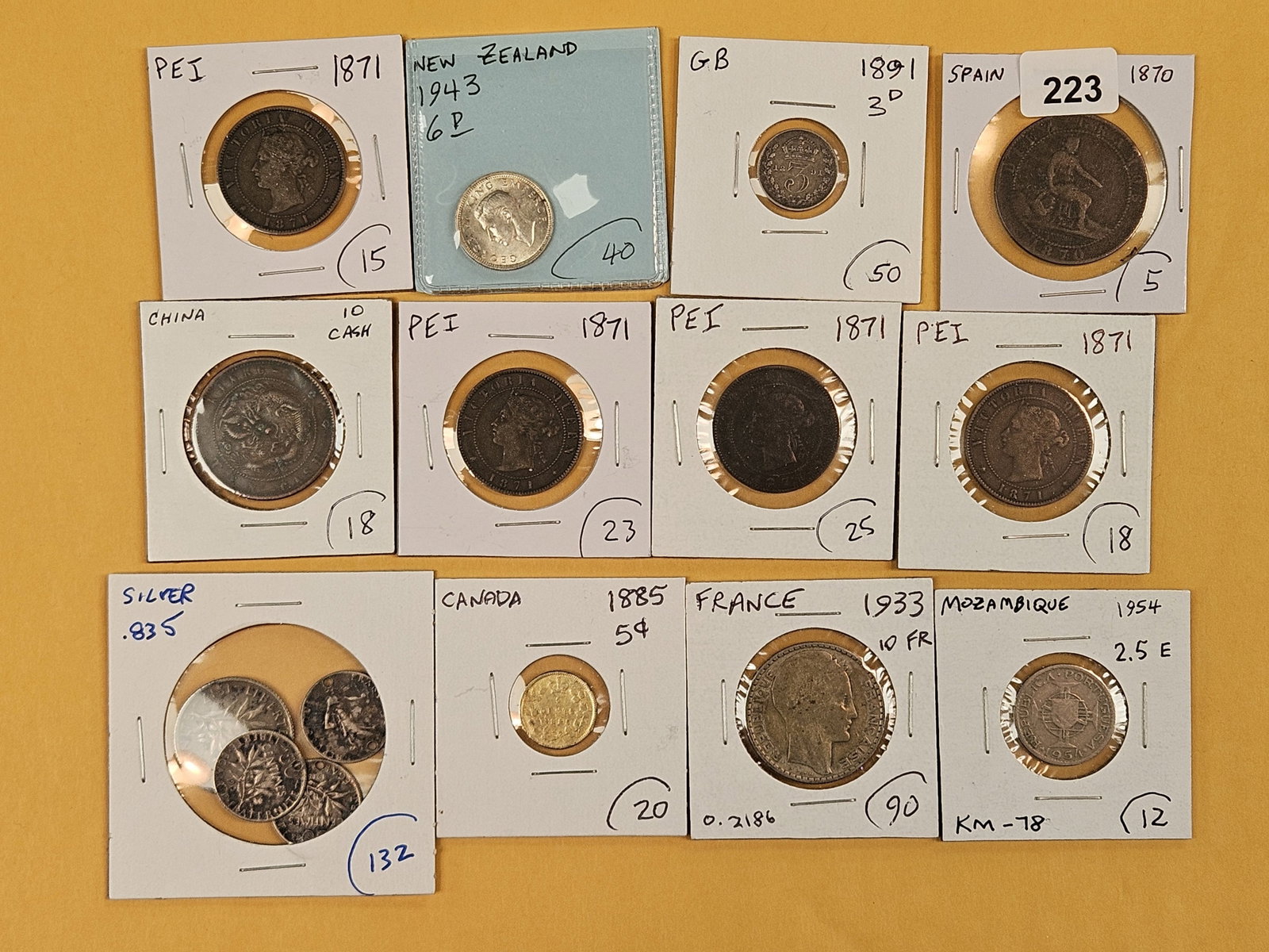 Fifteen mixed World coins: From all over