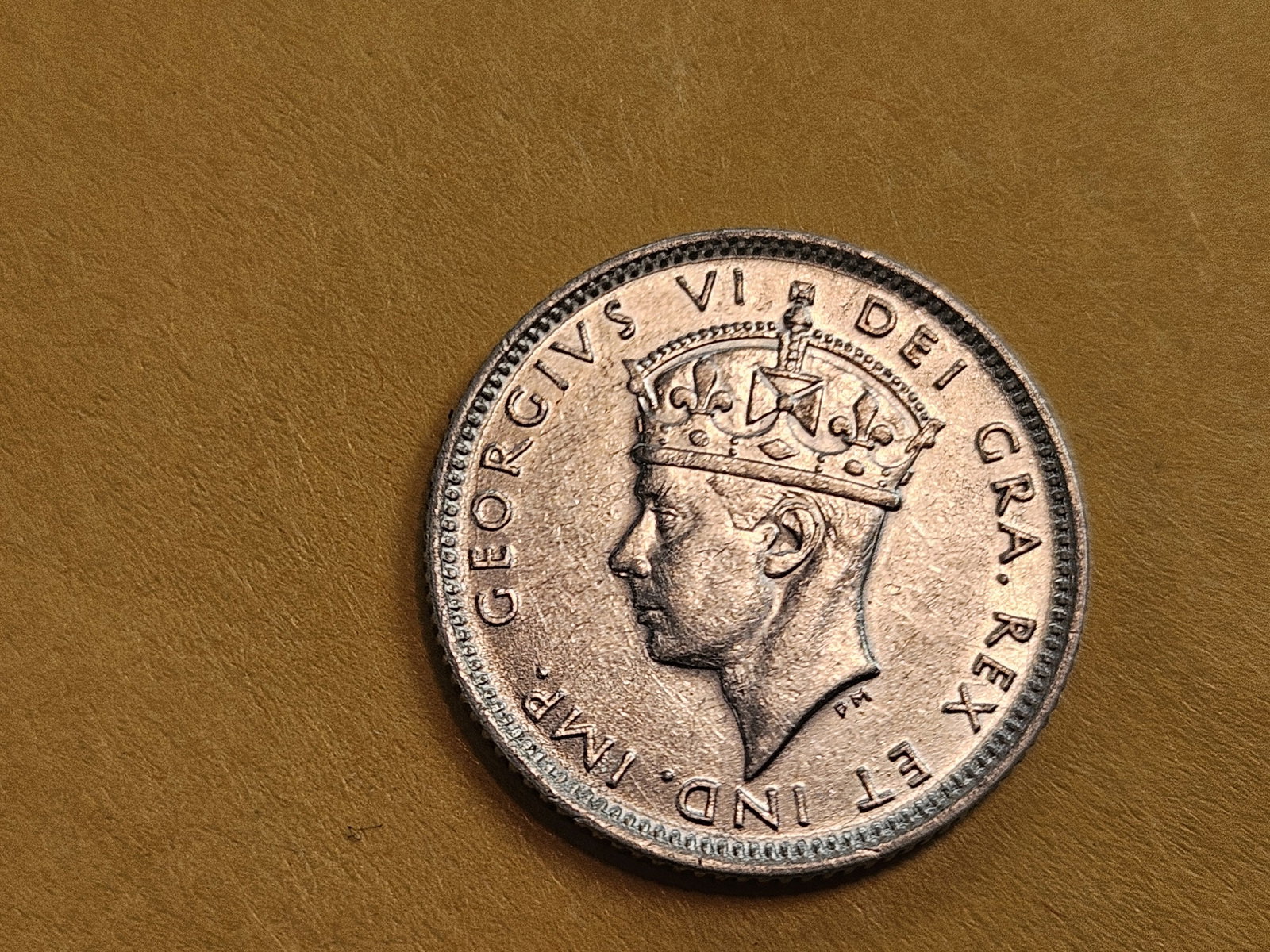 Choice Brilliant Uncirculated 1944-C Newfoundland silver 10 cents: Km 20