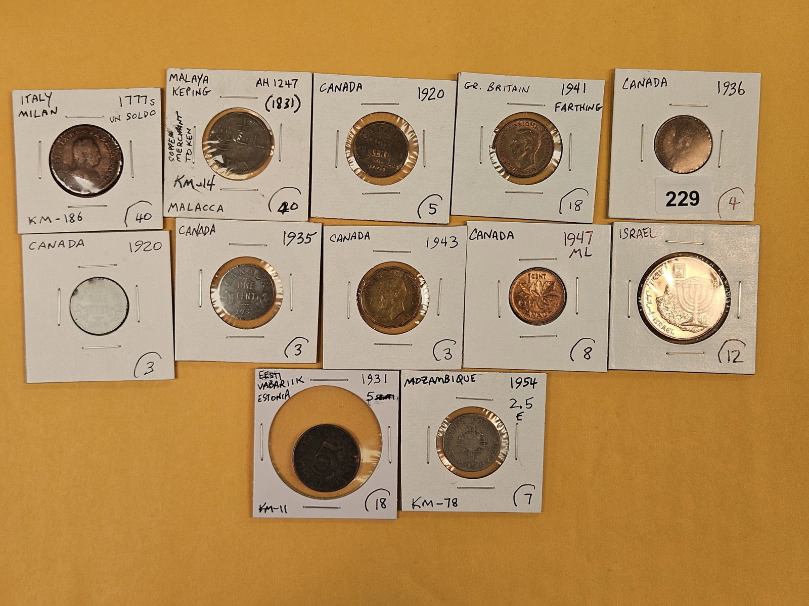 Twelve fun, mixed, World Coins: From all over