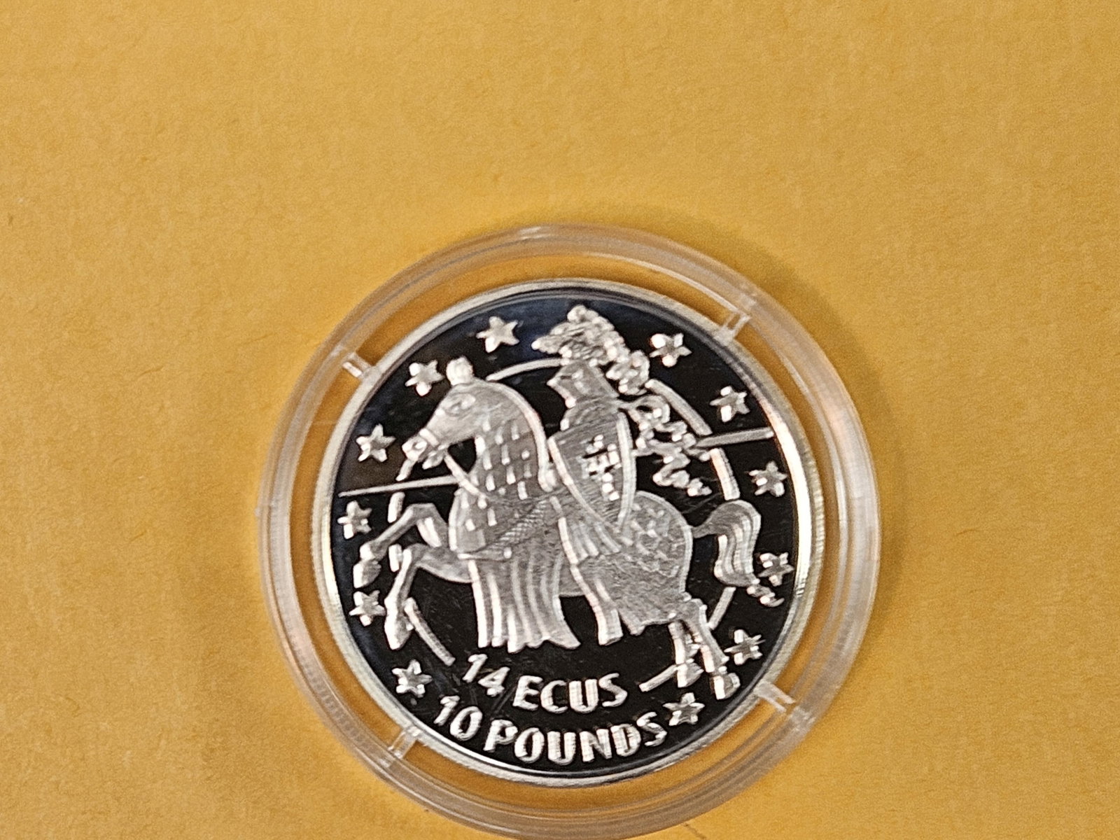 GEM Proof Deep Cameo 1992 Gibraltar silver 10 pounds - 4