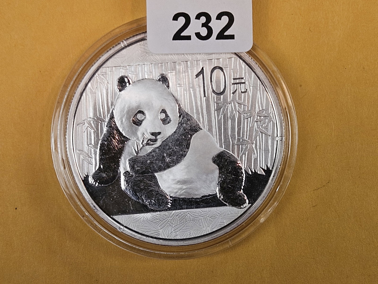 GEM 2015 China silver 10 yuan: Panda
