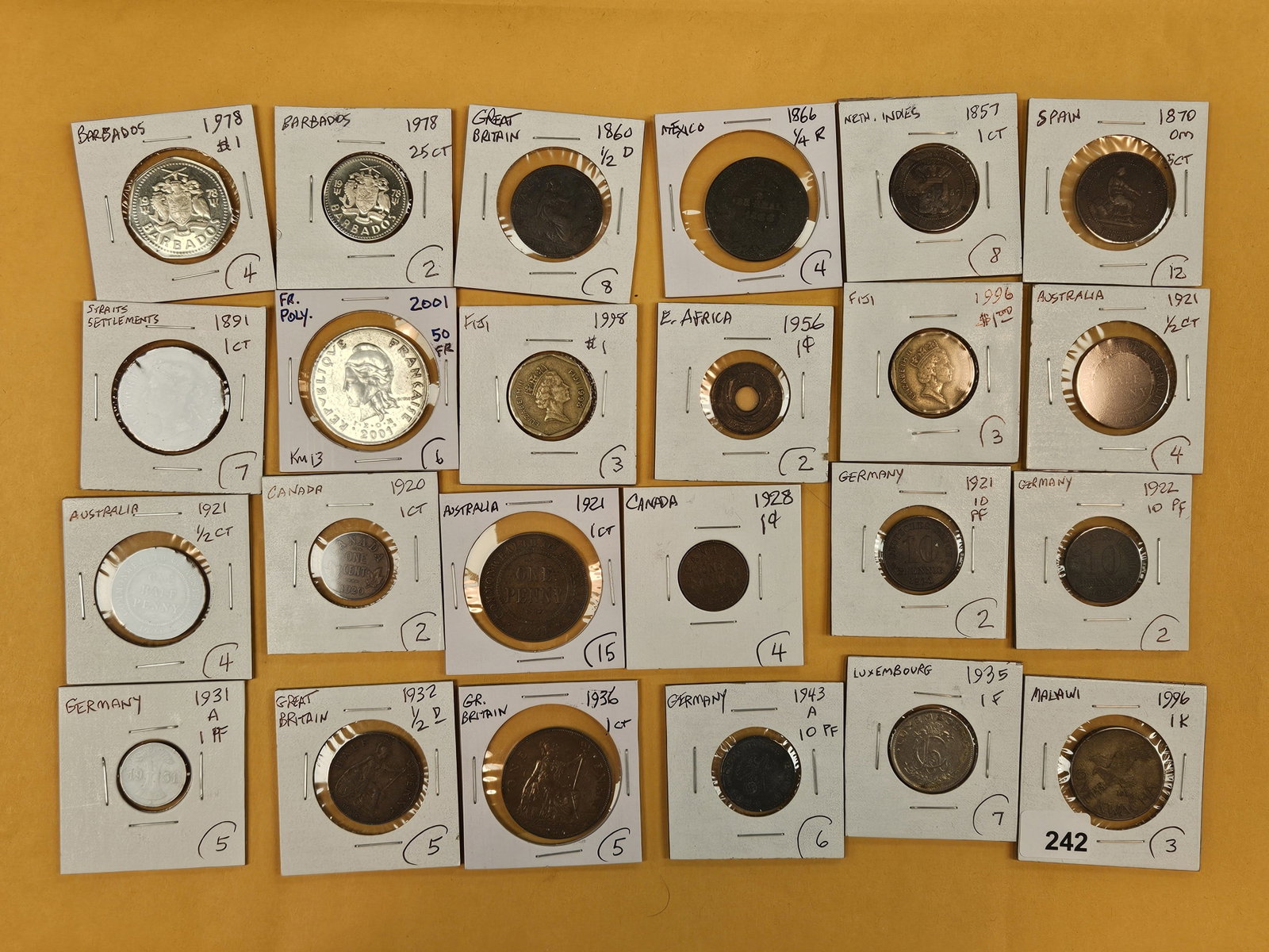Twenty-four mixed World Coins: From all over