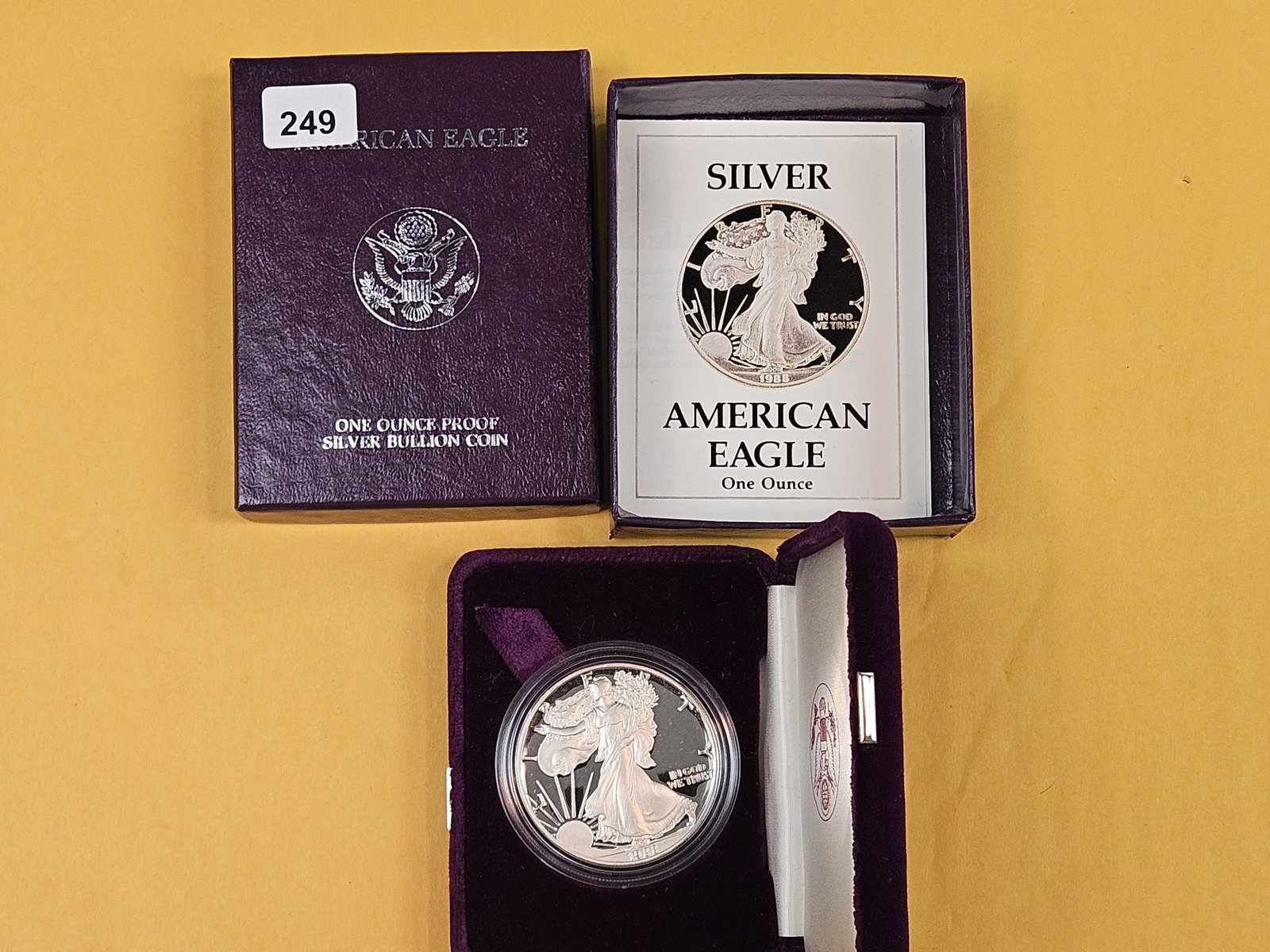 GEM Proof Deep Cameo 1988 American Silver Eagle (1 of 3)