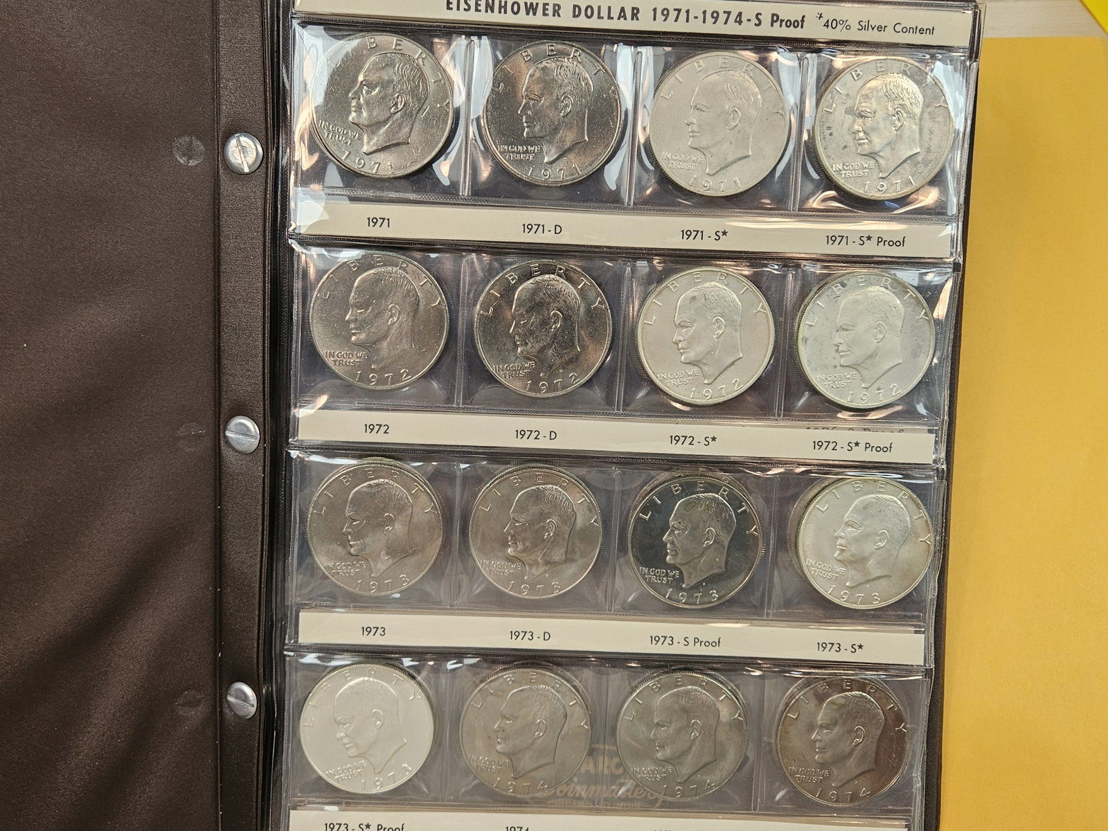 COMPLETE Eisenhower Dollar collection - 2