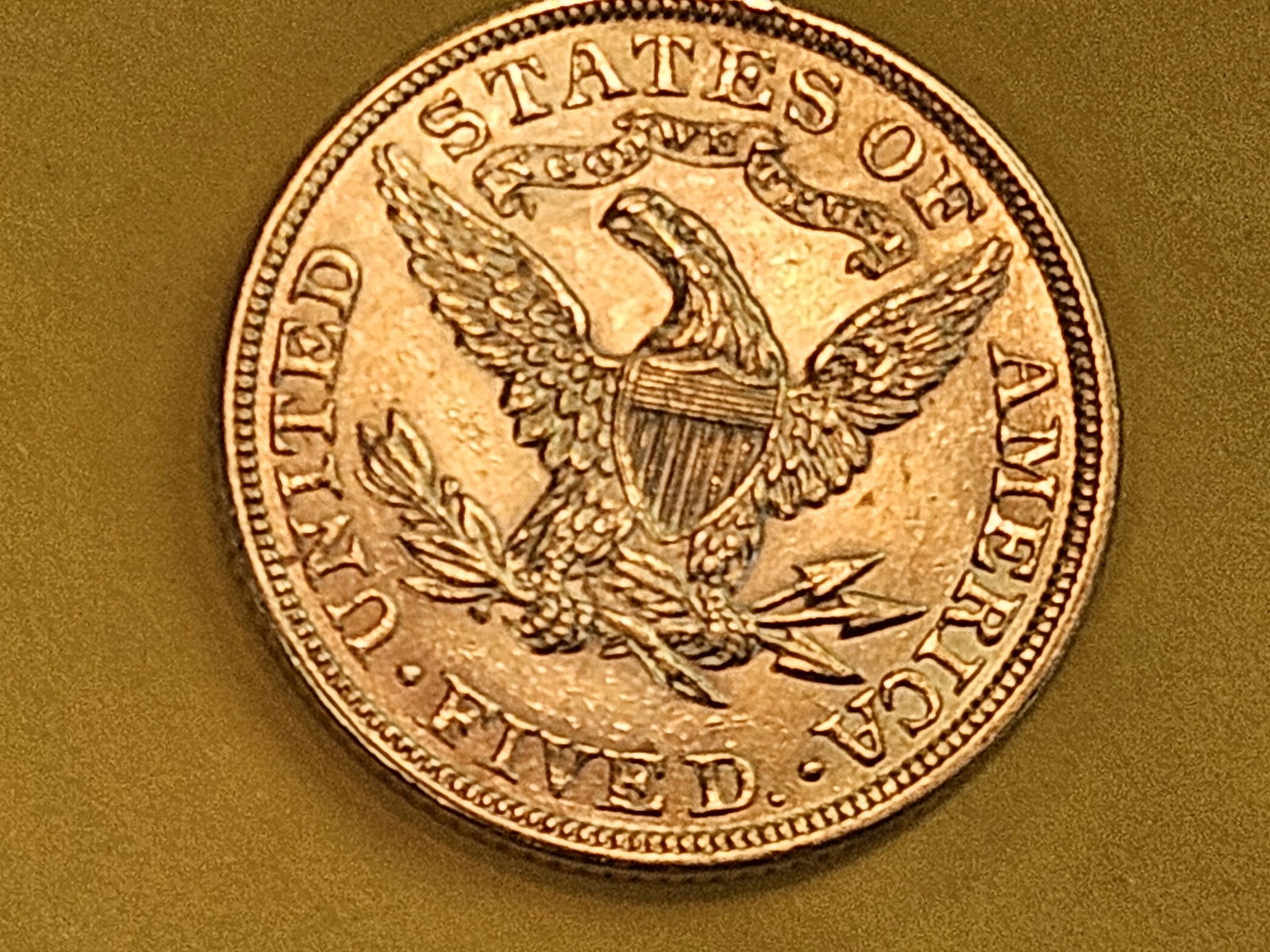 GOLD! Very Choice Brilliant Uncirculated GOLD 1900 Liberty Head Five Dollars - 8