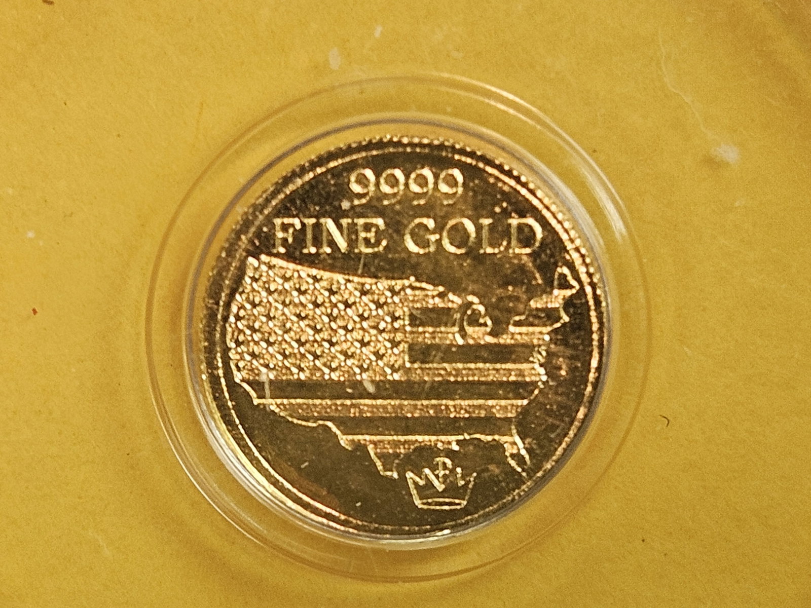 GOLD! GEM Brilliant Uncirculated .9999 fine gold art round (1 of 4)