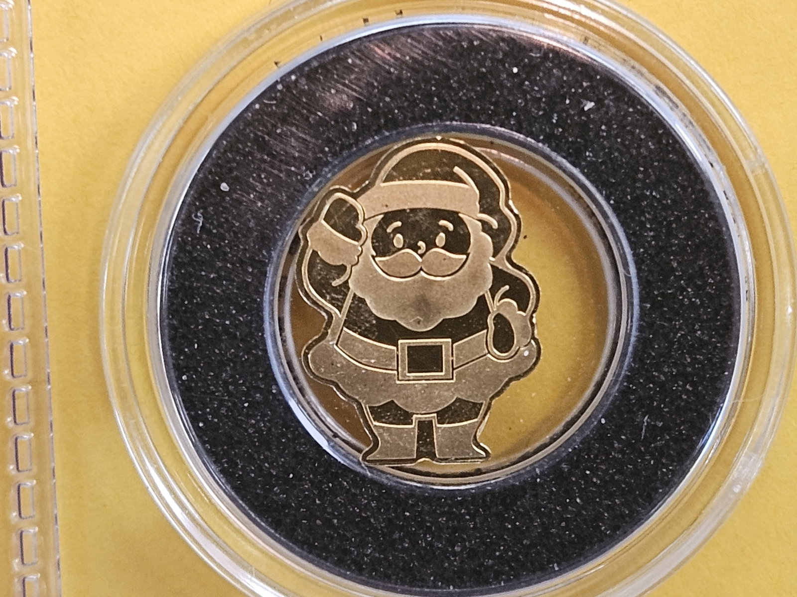 GOLD! GEM Republic of Palau Gold Dollar: GEM Proof Santa on the obverse