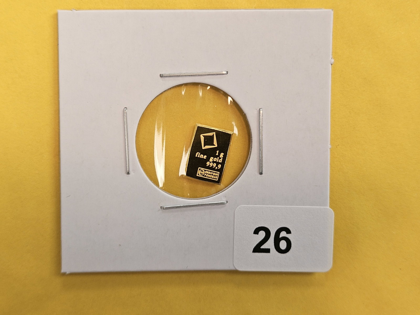 GOLD! Valcambi Suisse One Gram .9999 fine gold bar (1 of 2)