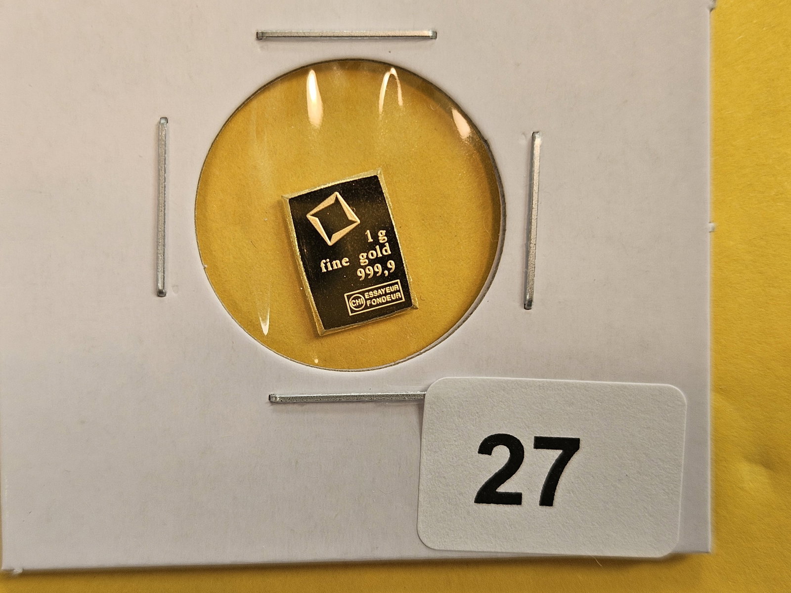 GOLD! Valcambi Suisse One Gram .9999 fine gold bar (1 of 2)
