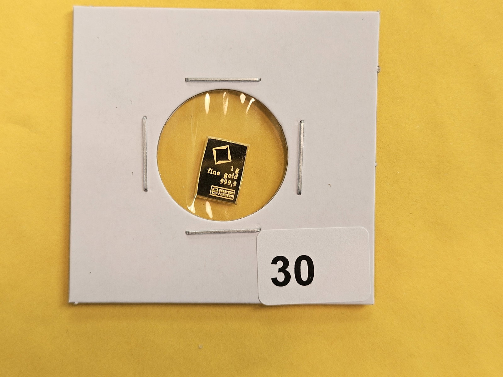 GOLD! Valcambi Suisse One Gram .9999 fine gold bar (1 of 2)