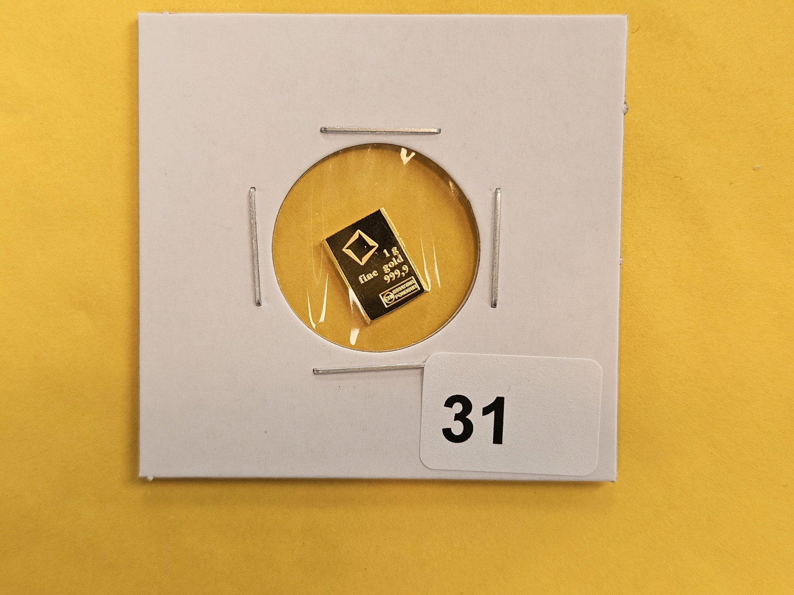GOLD! Valcambi Suisse One Gram .9999 fine gold bar (1 of 2)
