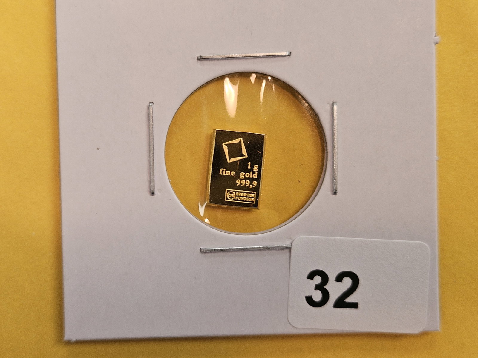 GOLD! Valcambi Suisse One Gram .9999 fine gold bar (1 of 2)