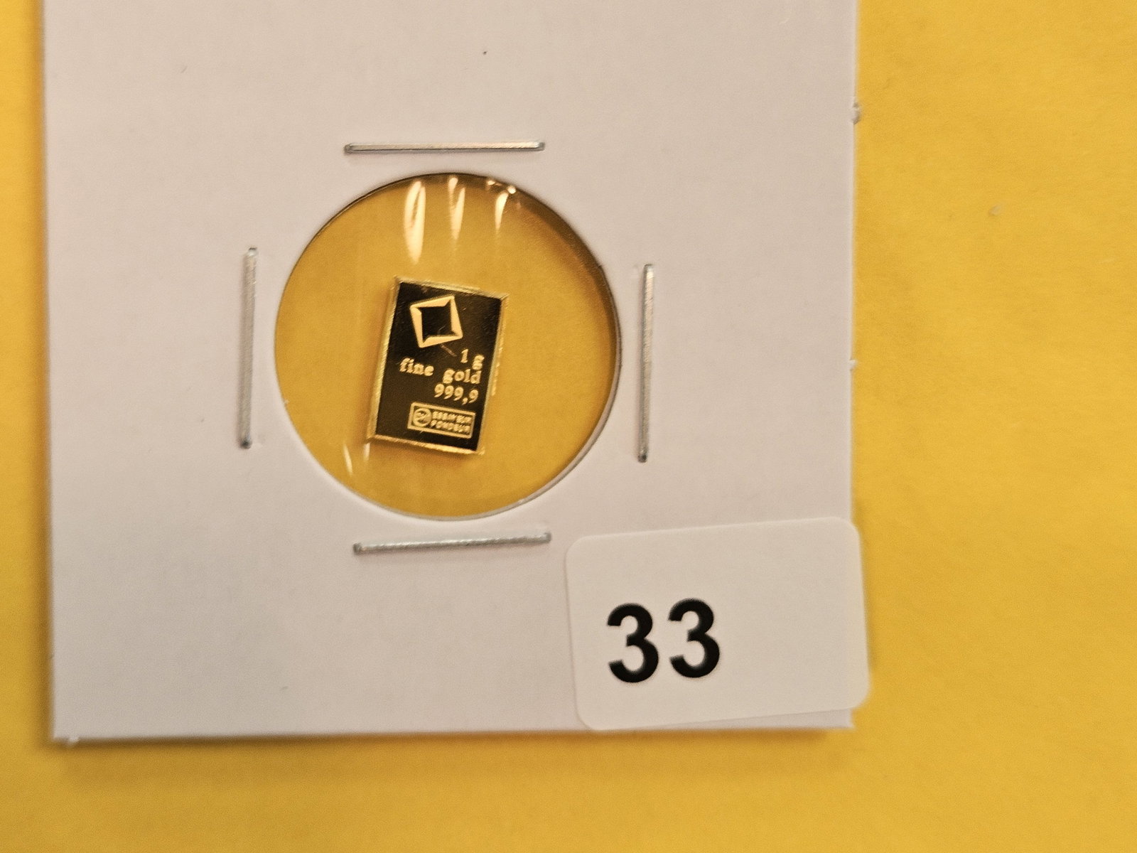 GOLD! Valcambi Suisse One Gram .9999 fine gold bar (1 of 2)