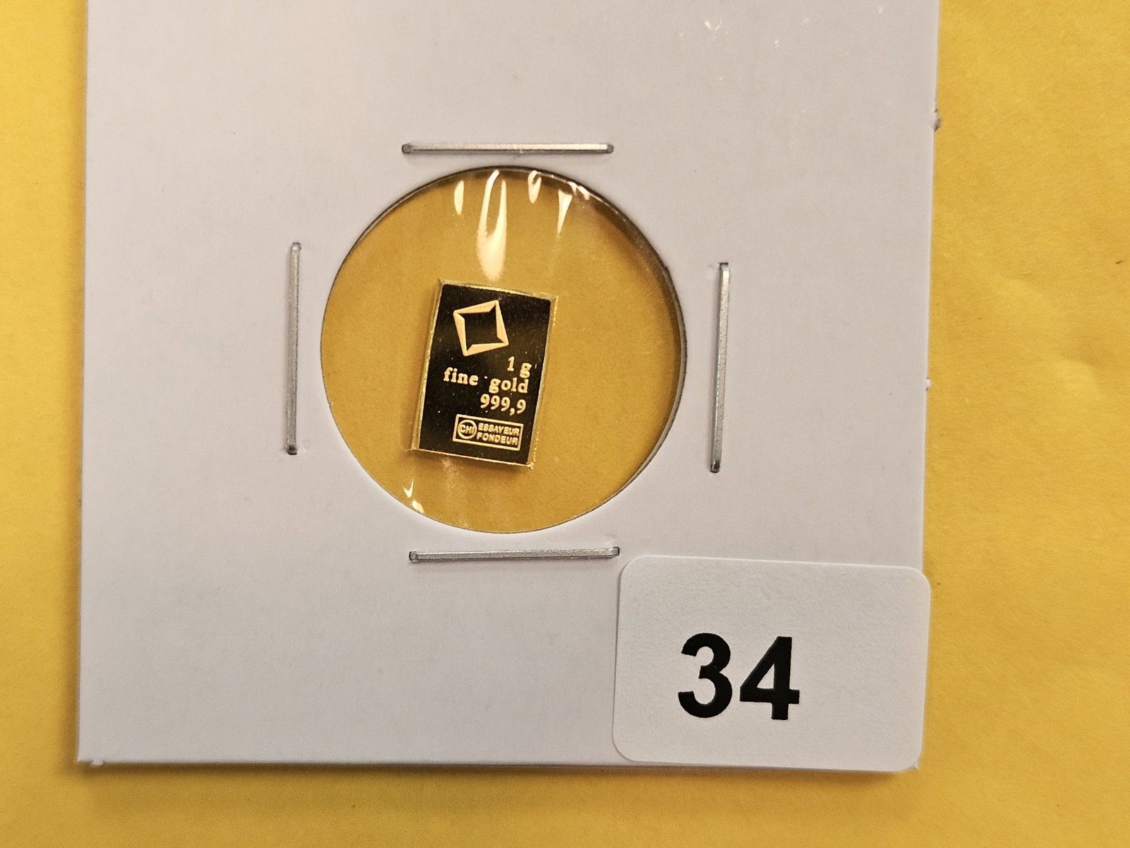 GOLD! Valcambi Suisse One Gram .9999 fine gold bar (1 of 2)