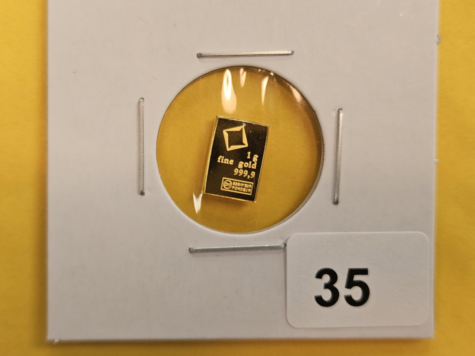 GOLD! Valcambi Suisse One Gram .9999 fine gold bar (1 of 2)