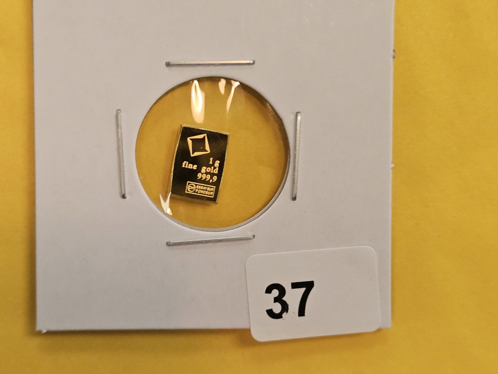 GOLD! Valcambi Suisse One Gram .9999 fine gold bar (1 of 2)