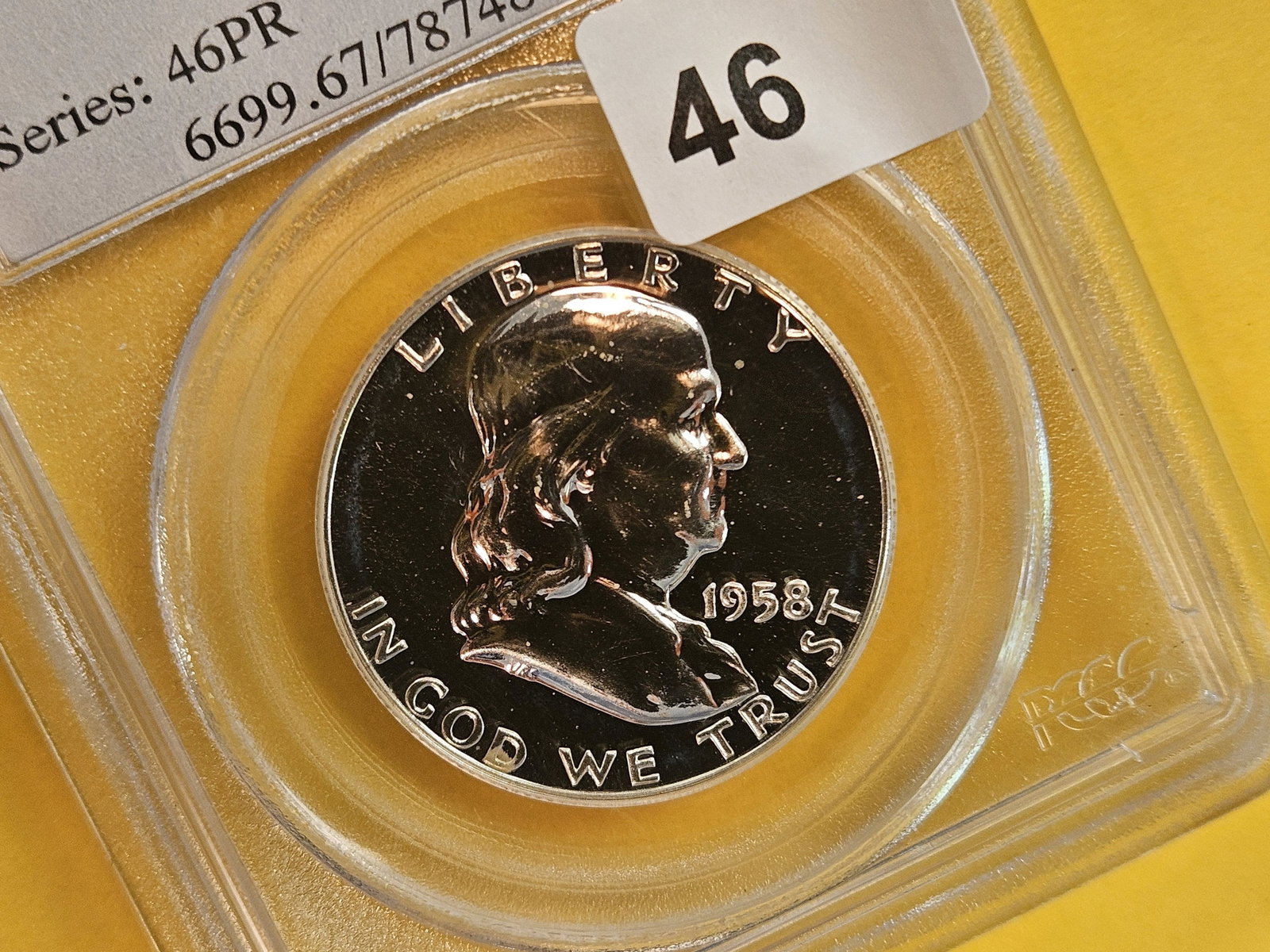 SUPERB! PCGS 1958 Franklin half Dollar in Proof 67 (1 of 4)