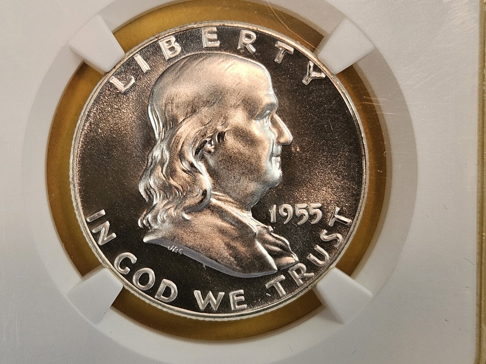 SUPERB! NGC 1955 Franklin Half Dollar in Proof 67 CAMEO (1 of 4)