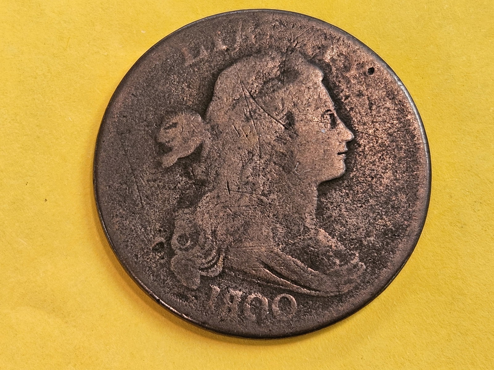 1800/7 Draped Bust Large Cent in Very Good (1 of 4)