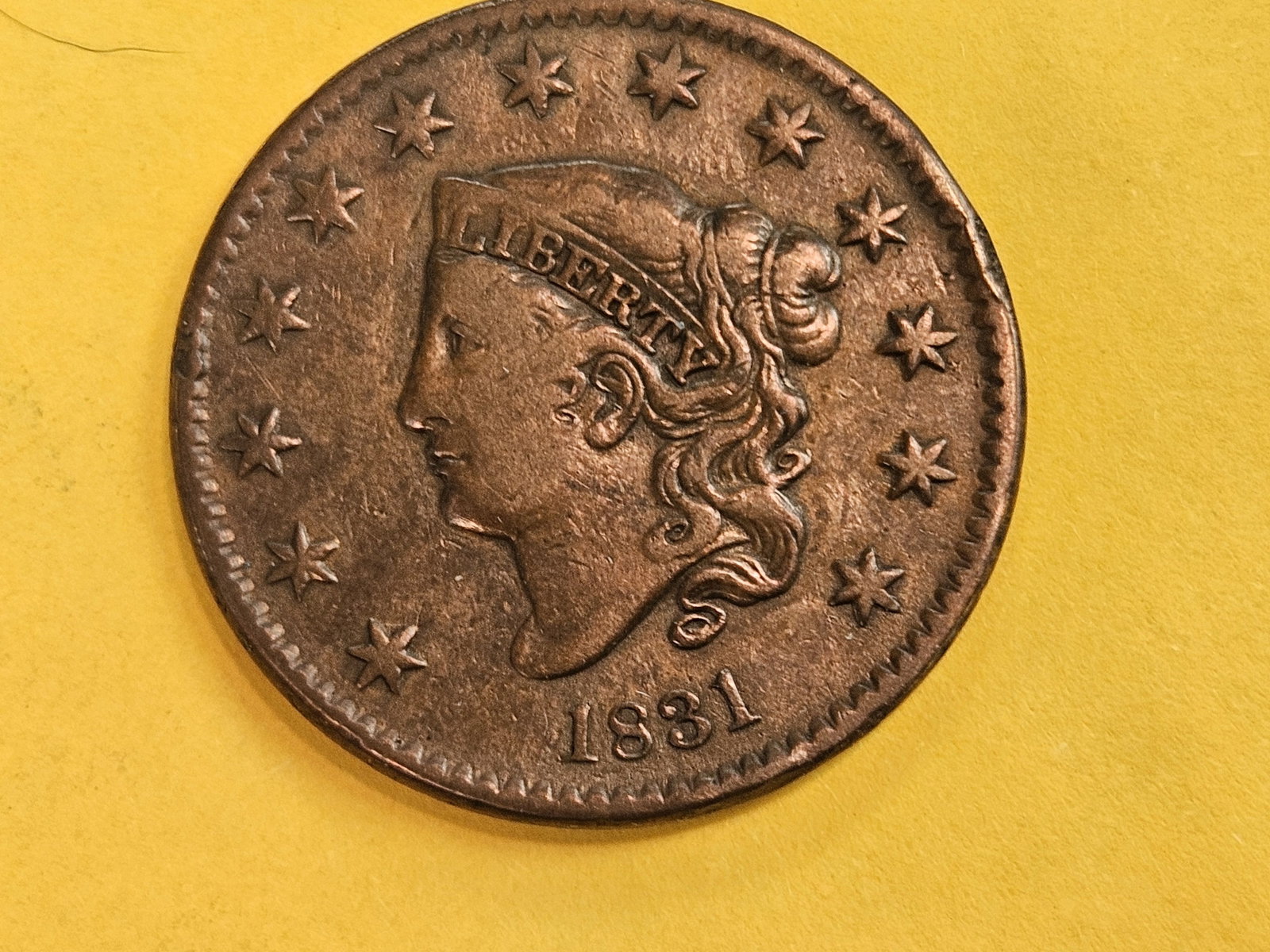 1831 Coronet Head Large Cent in Very Fine (1 of 5)
