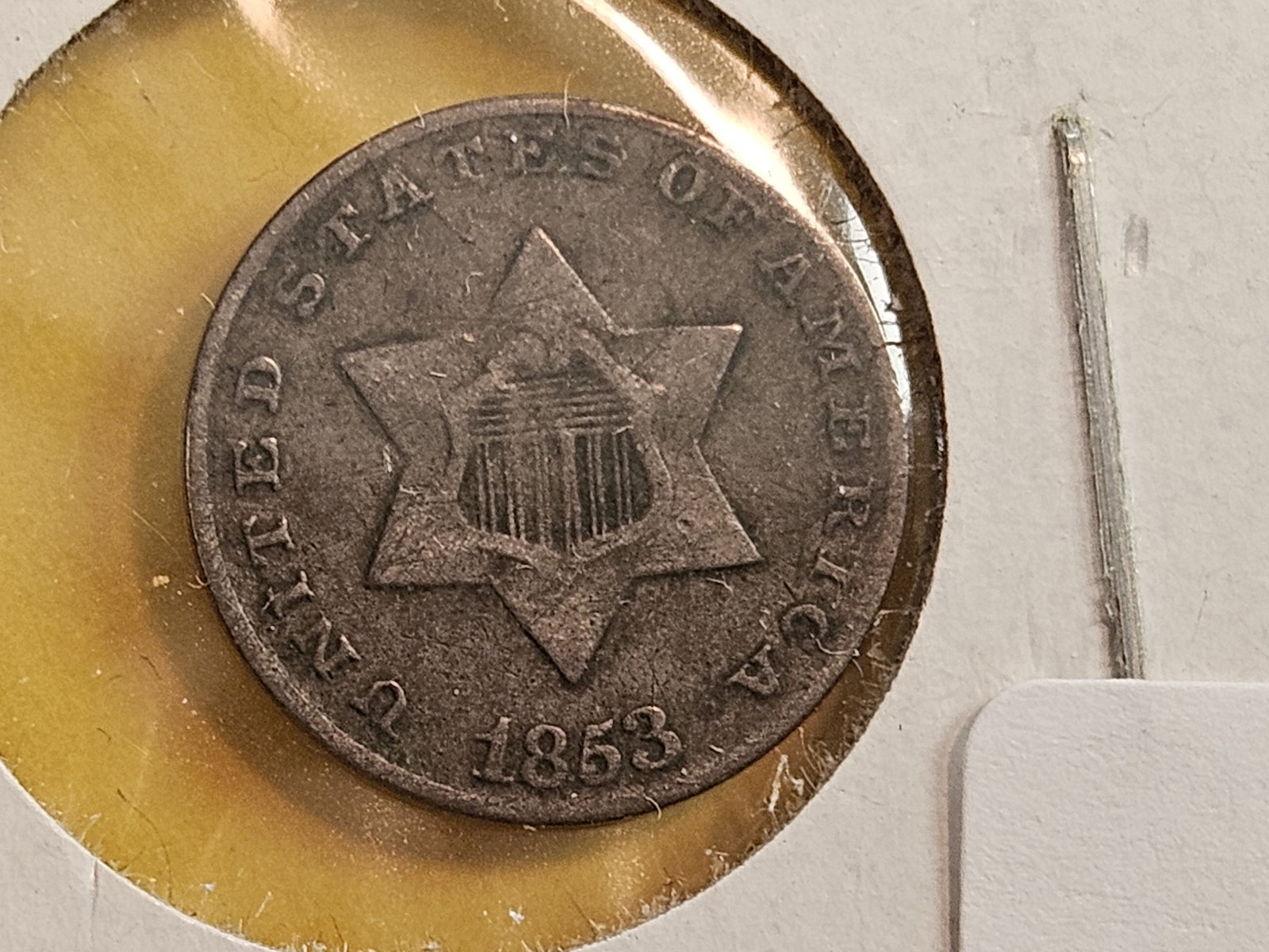 Two 3-Cent Silver Trimes and a Three Cent nickel - 6