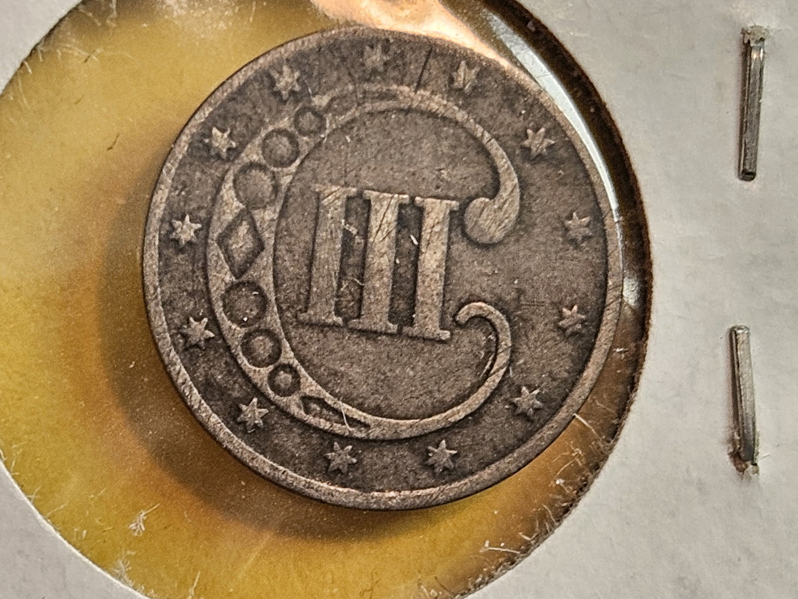 Two 3-Cent Silver Trimes and a Three Cent nickel - 7