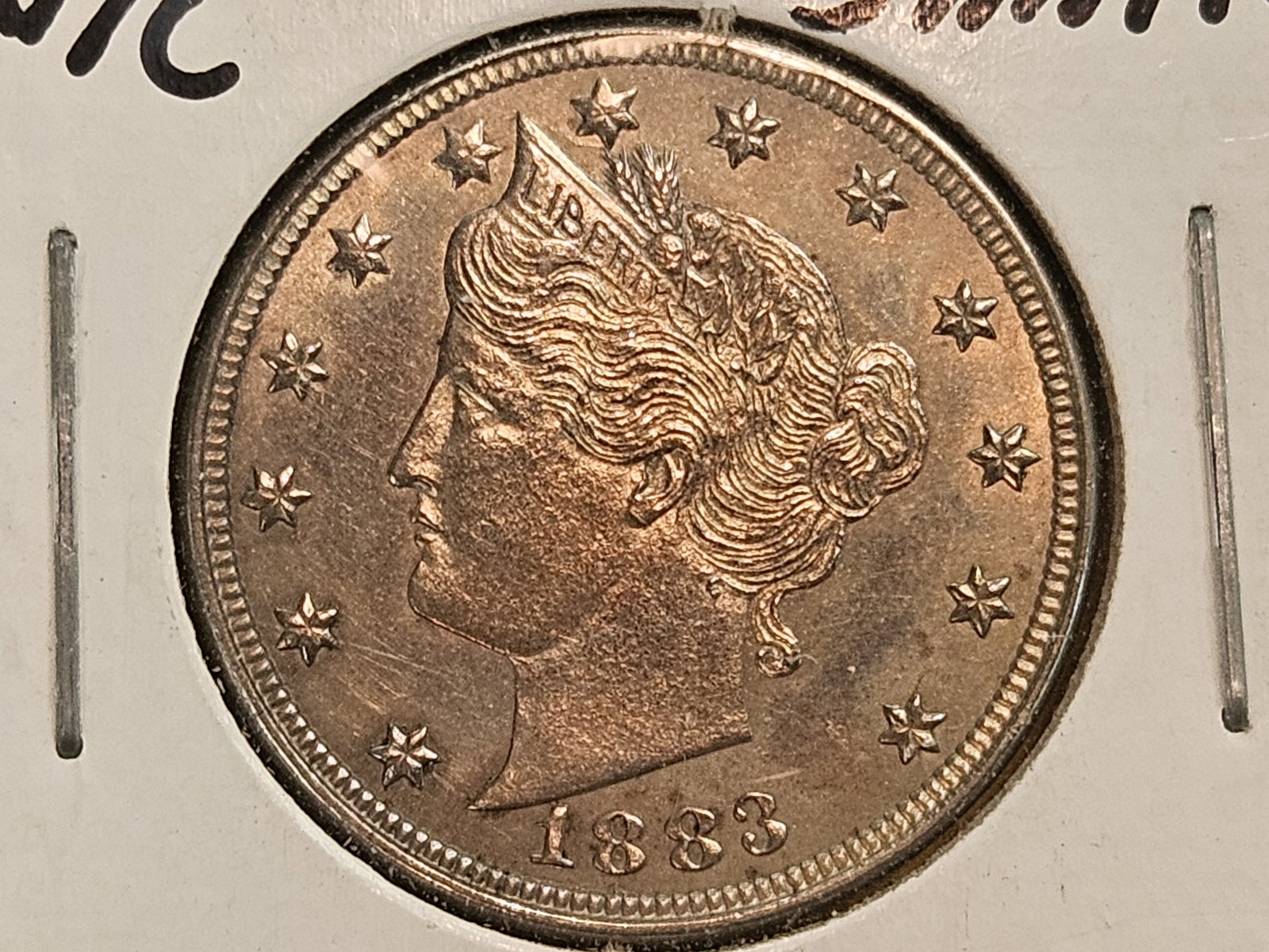 Brilliant Uncirculated 1883 No Cents Liberty "V" Nickel (1 of 7)