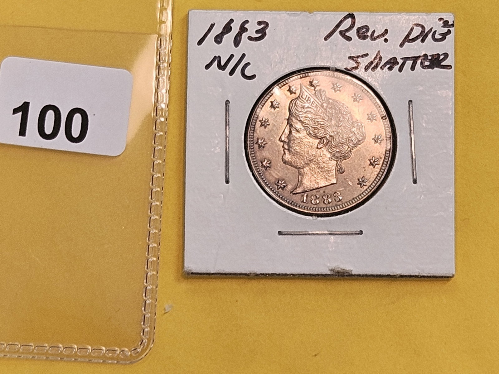 Brilliant Uncirculated 1883 No Cents Liberty "V" Nickel - 2