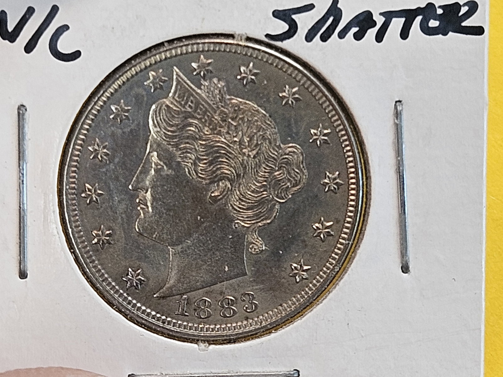 Brilliant Uncirculated 1883 No Cents Liberty "V" Nickel - 4