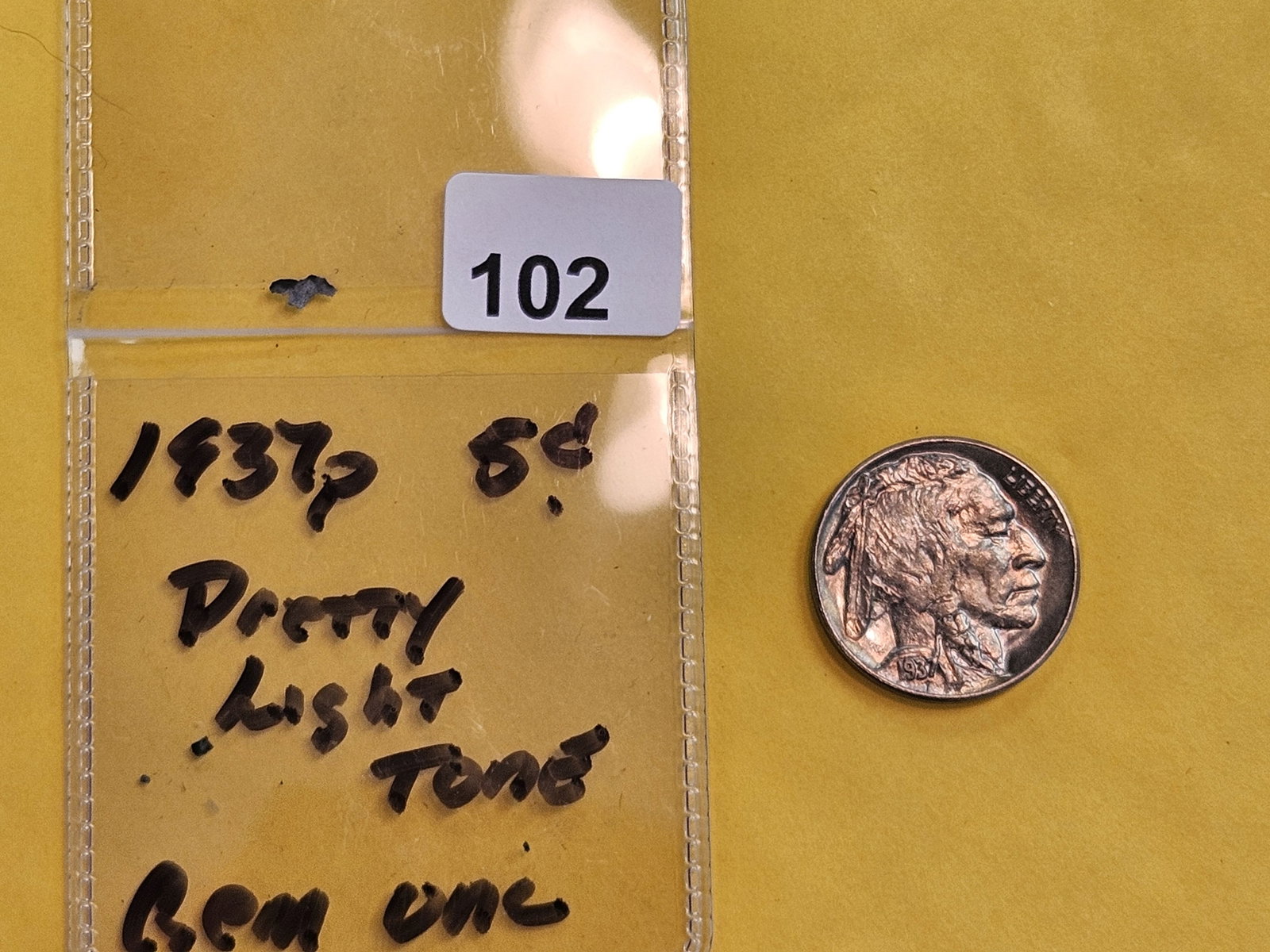 GEM Brilliant Uncirculated 1937 Buffalo Nickel - 2