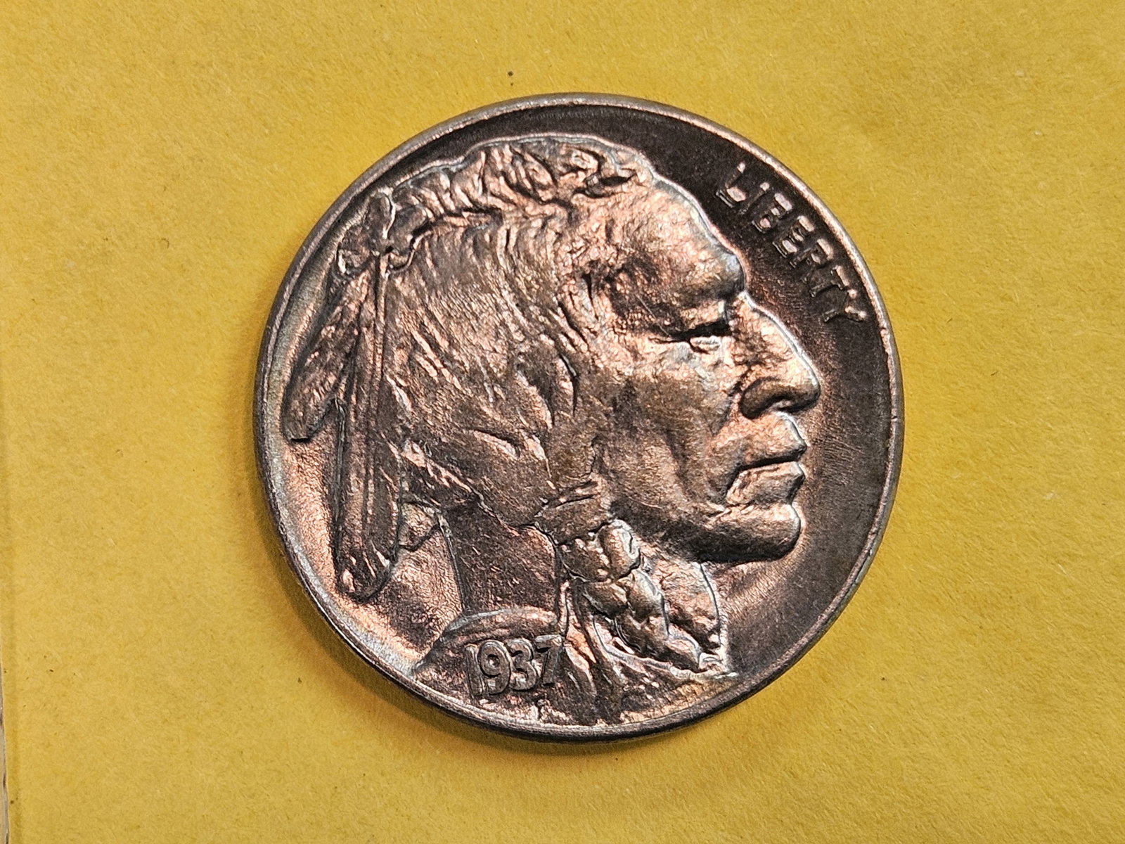 GEM Brilliant Uncirculated 1937 Buffalo Nickel - 3