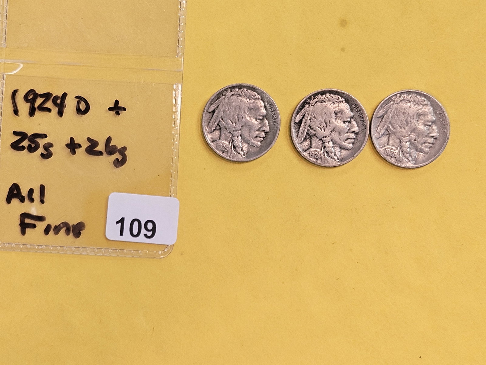Three Buffalo Nickels in Fine condition - 2