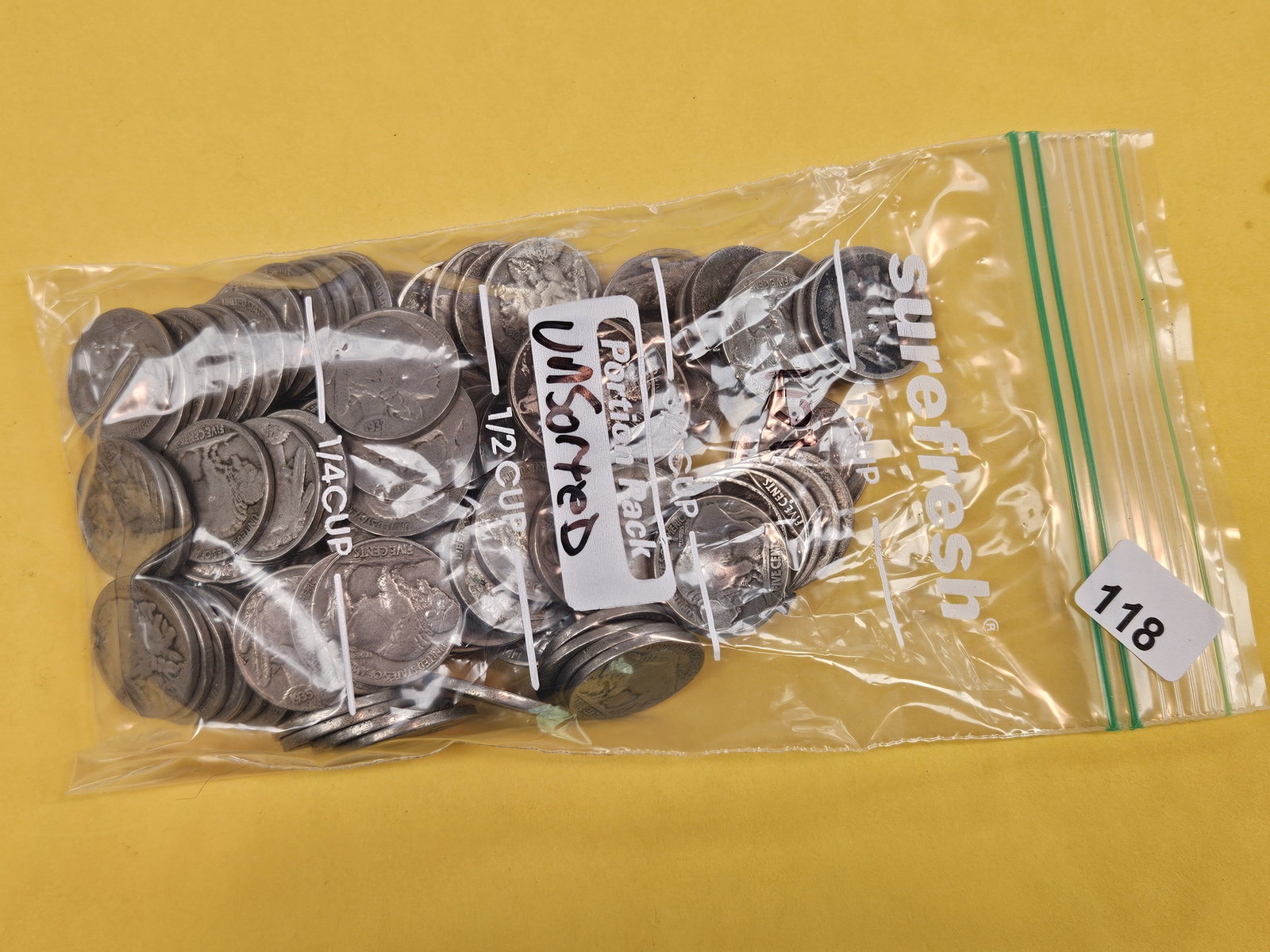 One Hundred One Buffalo Nickels: Unsorted. From dealer. Unchecked by us