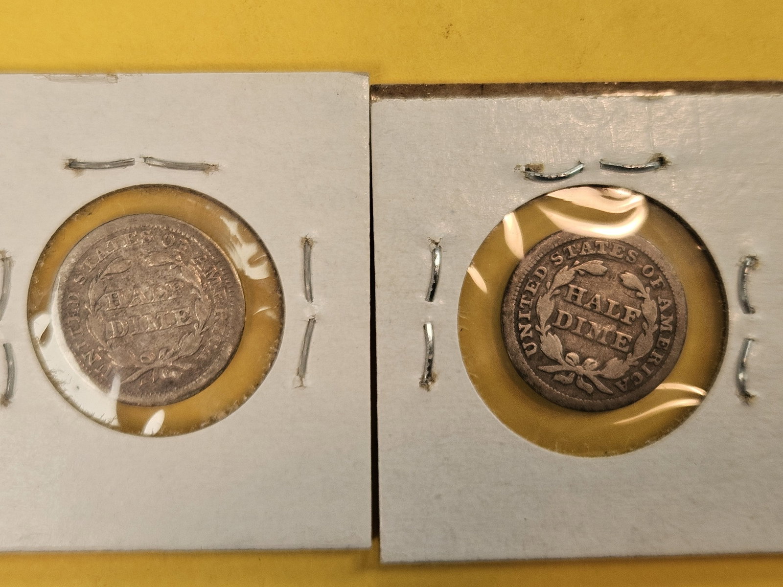 1844 and 1855 Seated Liberty silver Half Dimes - 4
