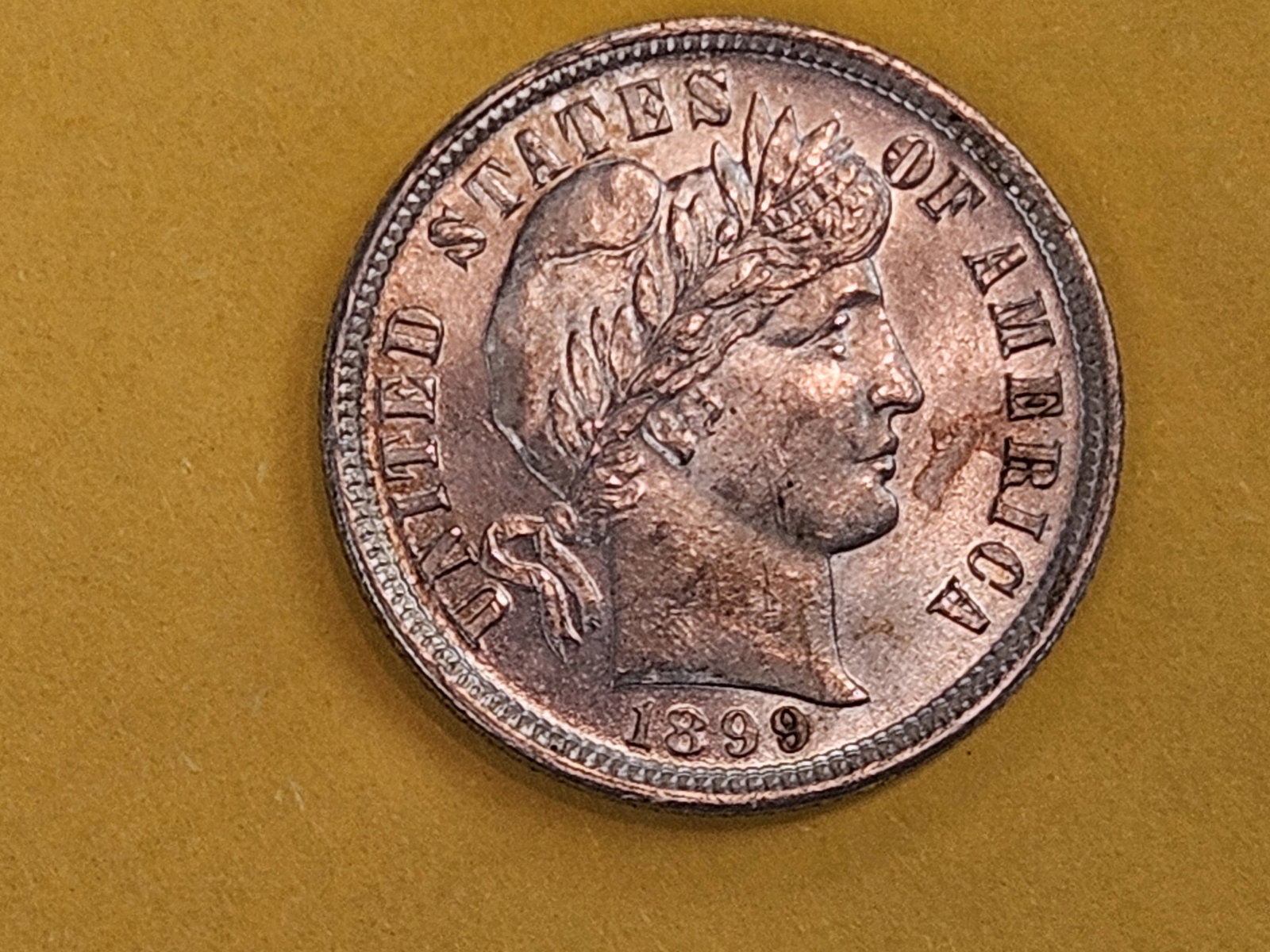 * Very Choice Brilliant Uncirculated plus 1899 Barber Dime: Beautiful coin! Great luster! Purt near GEM!
