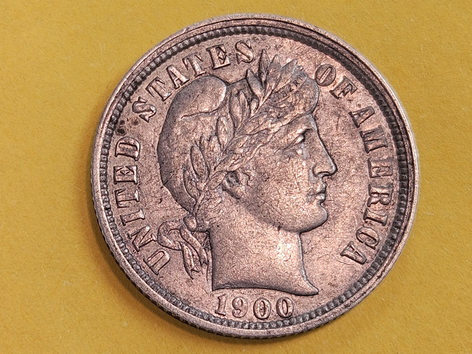 Better Date 1900-O Barber silver Dime in Very Fine plus (1 of 8)