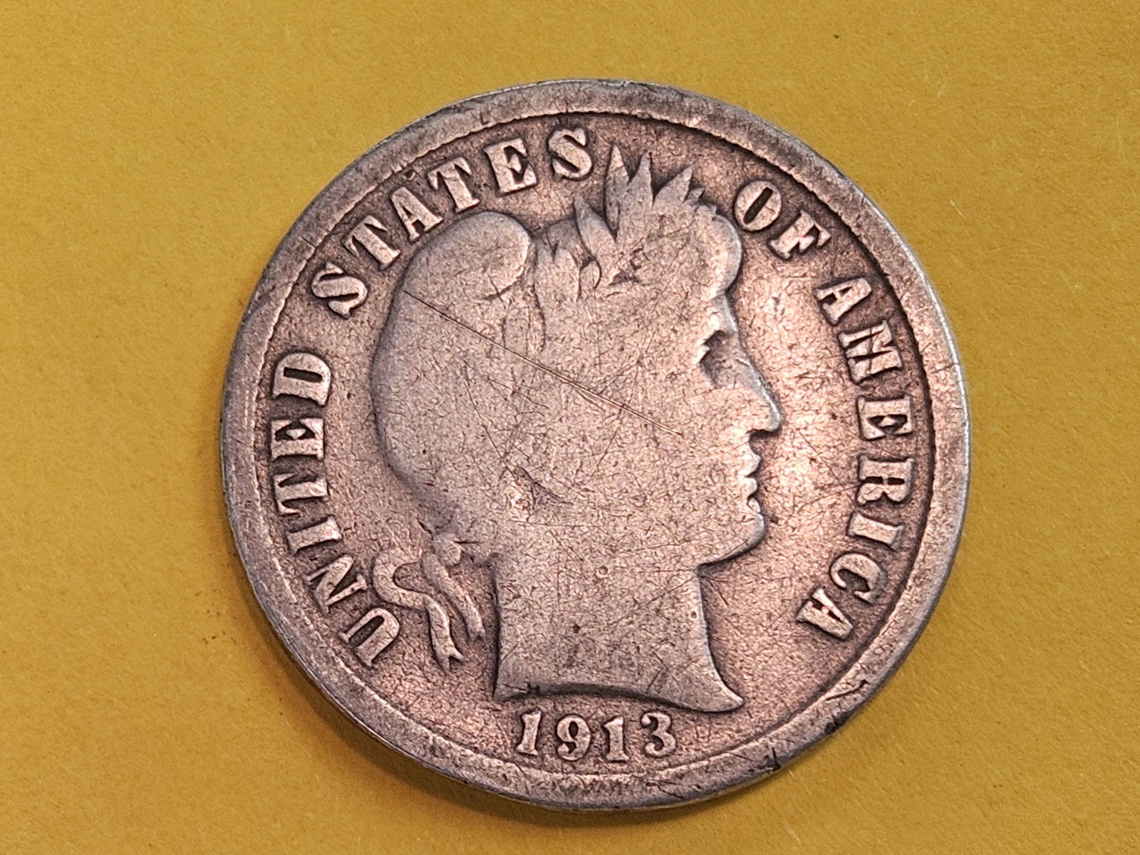 Key Date 1913-S Barber silver Dime (1 of 3)