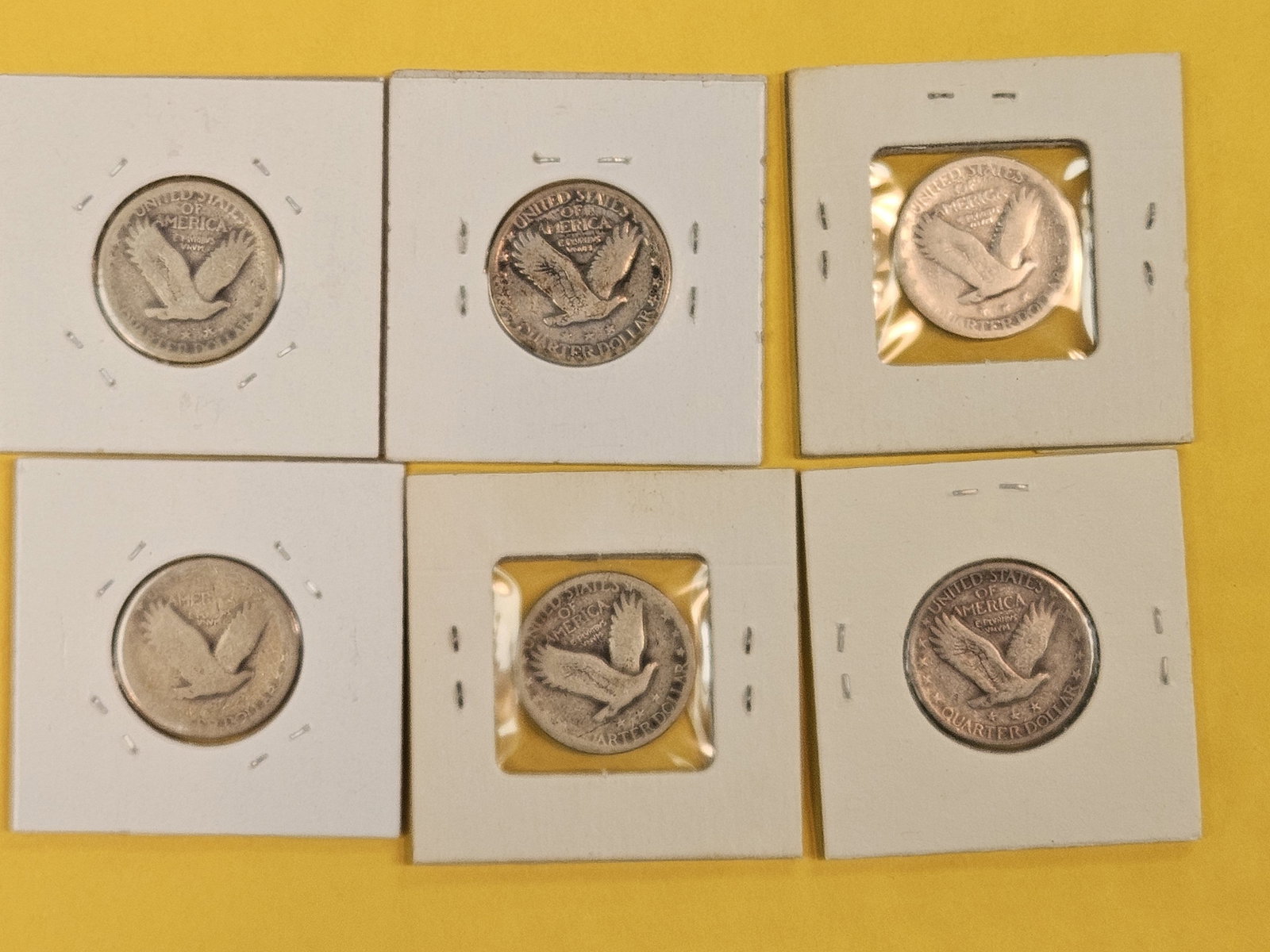 Six Standing Liberty silver Quarters - 2