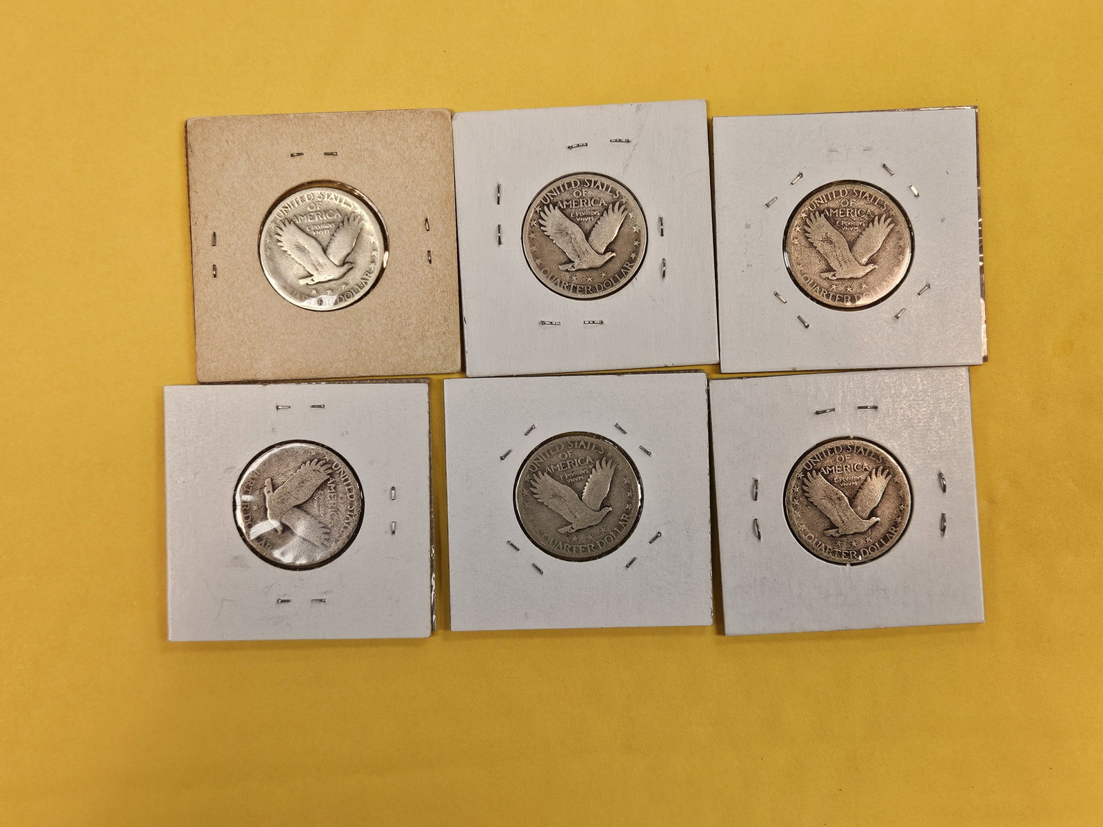 Six Standing Liberty silver Quarters - 2