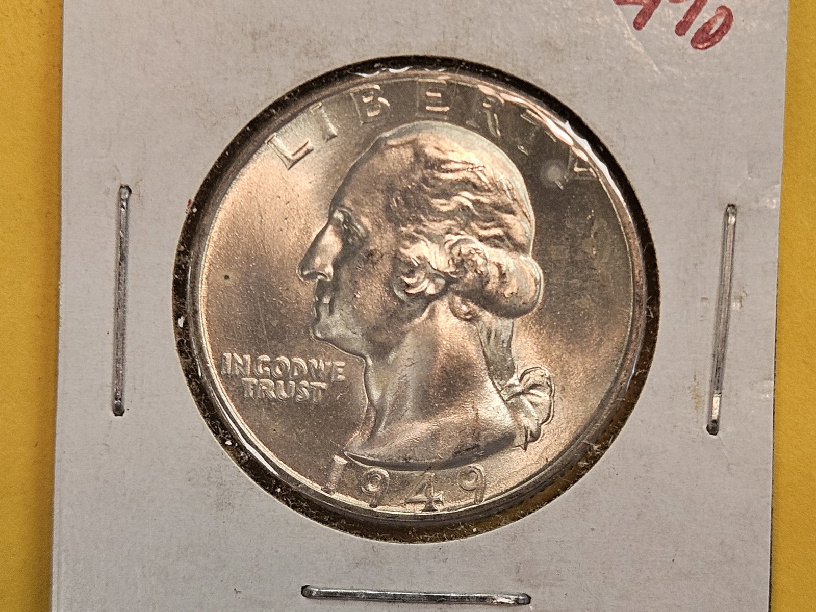 Very Choice Brilliant Uncirculated Plus 1949-D Washington Quarter: Roll Fresh