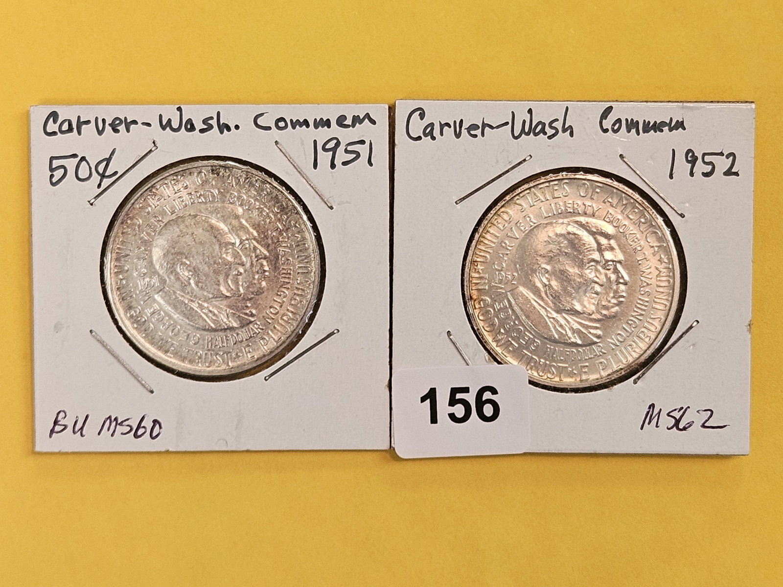 Two Brilliant Uncirculated silver Commemorative Half dollars (1 of 3)
