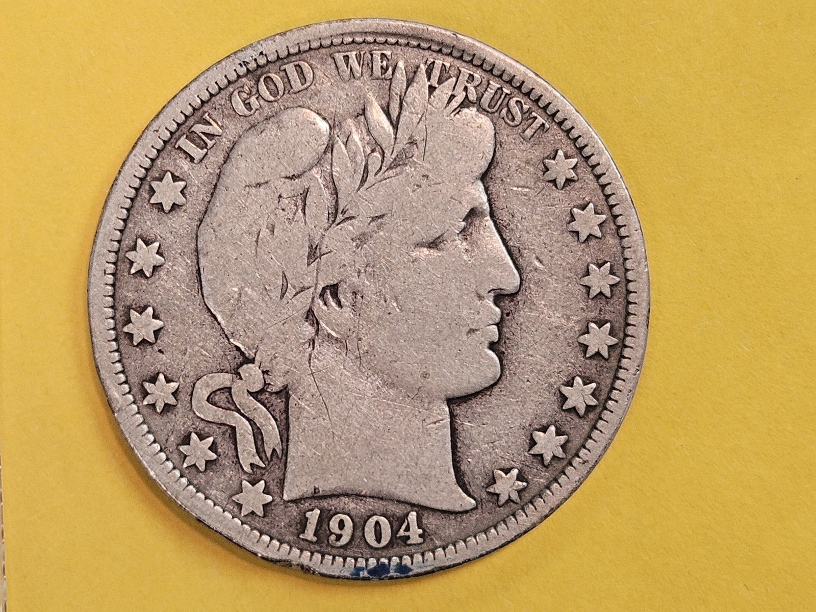 Better grade 1904-O Barber Half Dollar (1 of 3)
