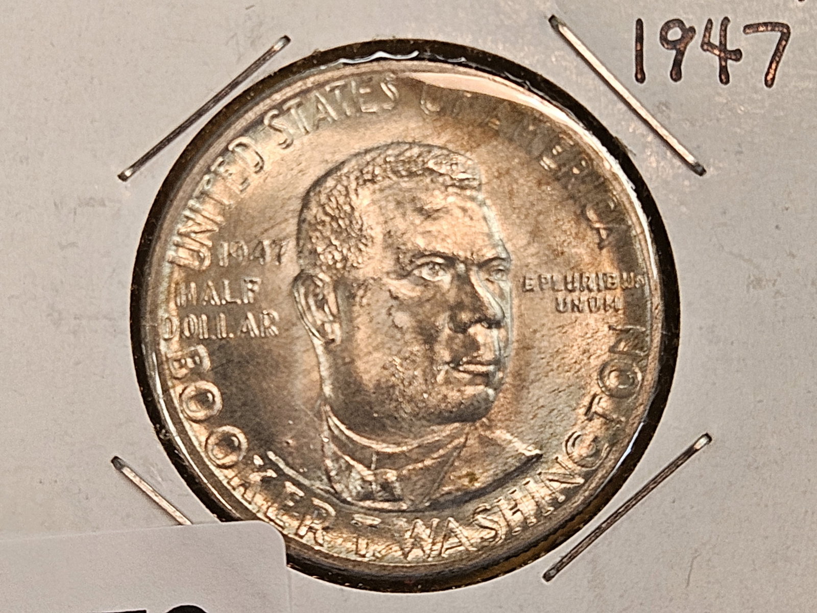 Choice Brilliant Uncirculated 1947 Commemorative silver half dollar (1 of 3)