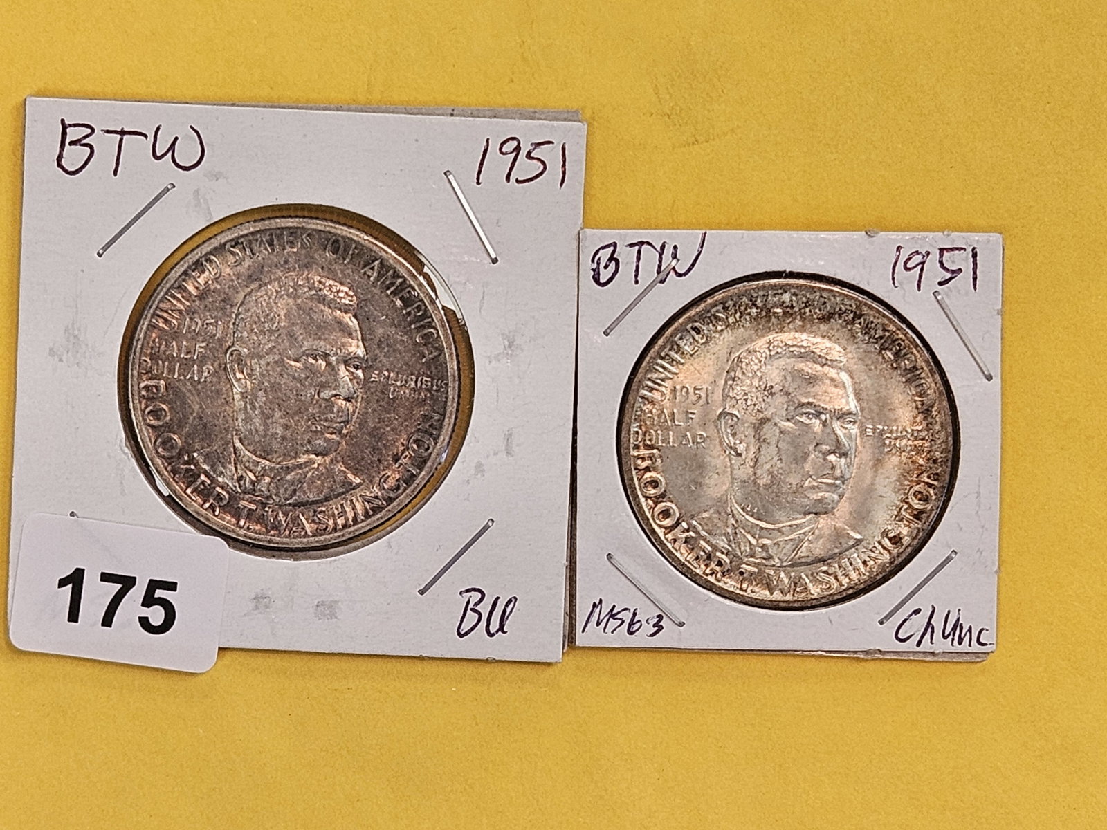 Two Toned Uncirculated silver Commemorative Half dollars (1 of 2)